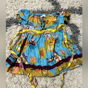 Matilda Jane Sidewalk Chalk Peasant Top from the "Paint By Numbers" collection